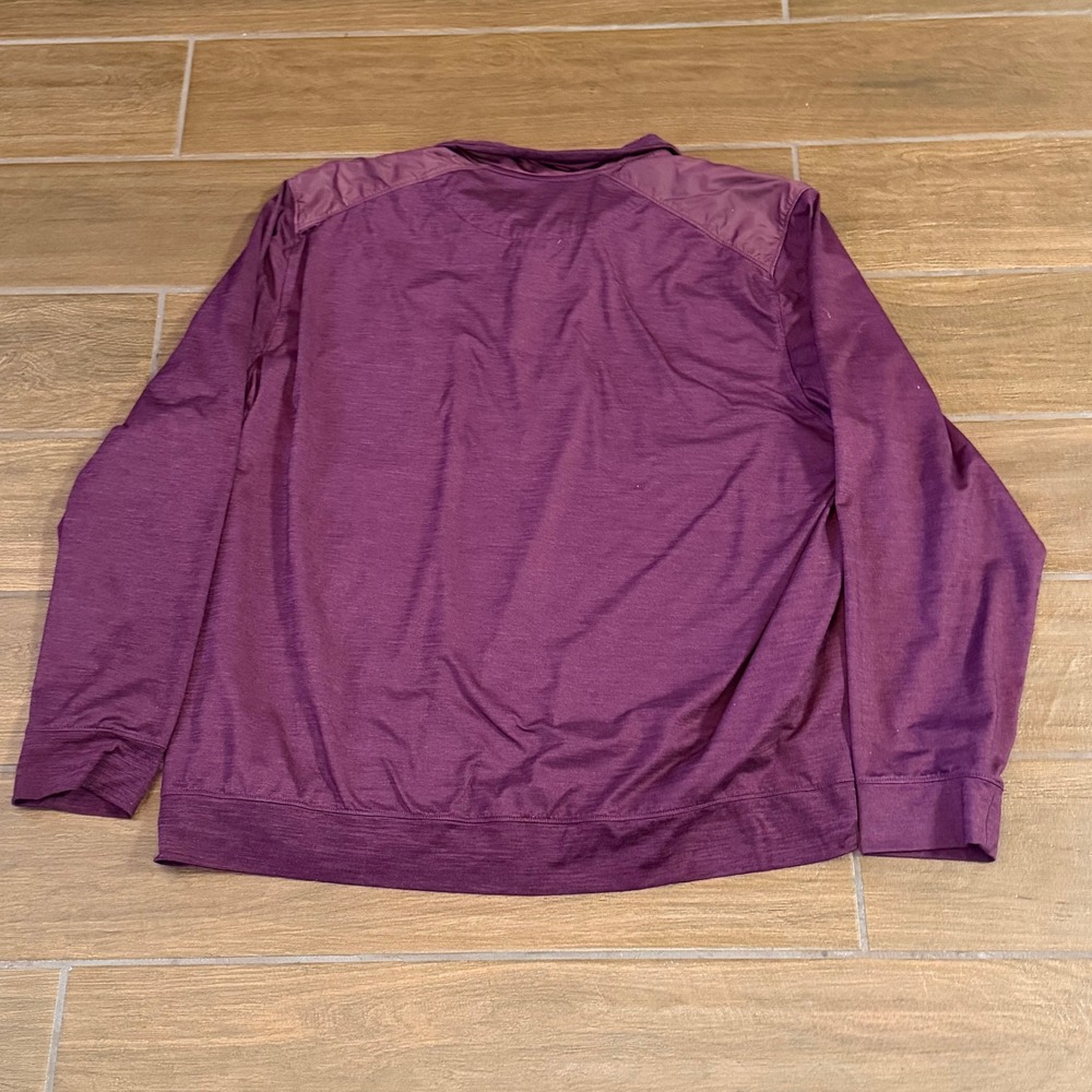 Tommy Bahama IslandZone Mens XXL Quarter Zip Pullover Heather Plum Purple Shirt - Picture 5 of 6